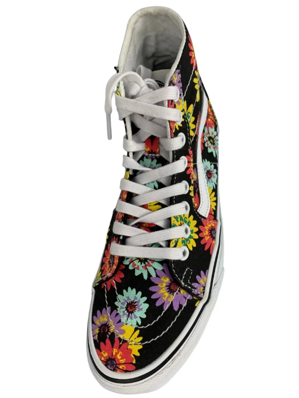 Vans Sk8 Hi-Tapered Peace Floral Sneakers Size 7 Retro Boho Y2K